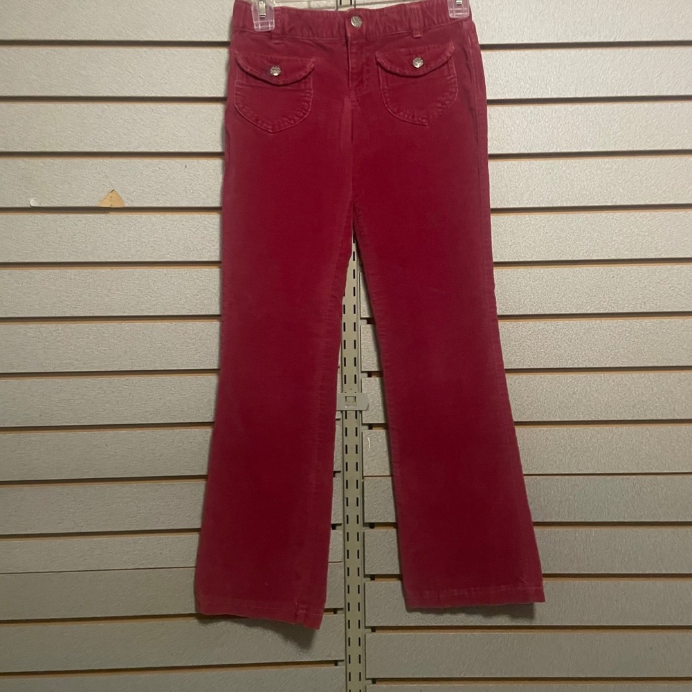 Old Navy Girls Red Corduroy Bootcut Pants Size 8